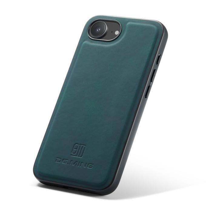 DG.MING - DG.MING Mobilskal till iPhone 16e PU Läder PC + TPU Hybrid Grön