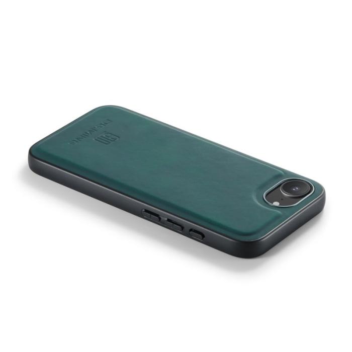 DG.MING - DG.MING Mobilskal till iPhone 16e PU Läder PC + TPU Hybrid Grön