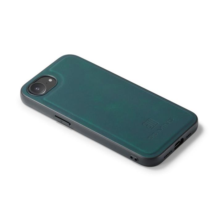 DG.MING - DG.MING Mobilskal till iPhone 16e PU Läder PC + TPU Hybrid Grön