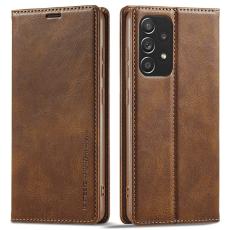 LC.imeeke - LC.IMEEKE Pl&aring;nboksfodral f&ouml;r Samsung Galaxy A53 5G - Konstl&auml;der - Brun