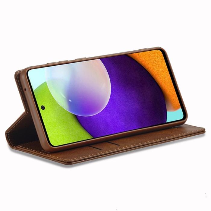 LC.imeeke - LC.IMEEKE Plånboksfodral för Samsung Galaxy A53 5G - Konstläder - Brun