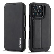 LC.imeeke - LC.IMEEKE iPhone 16 Pro Fodral Kortfickor KonstL&auml;der - Svart