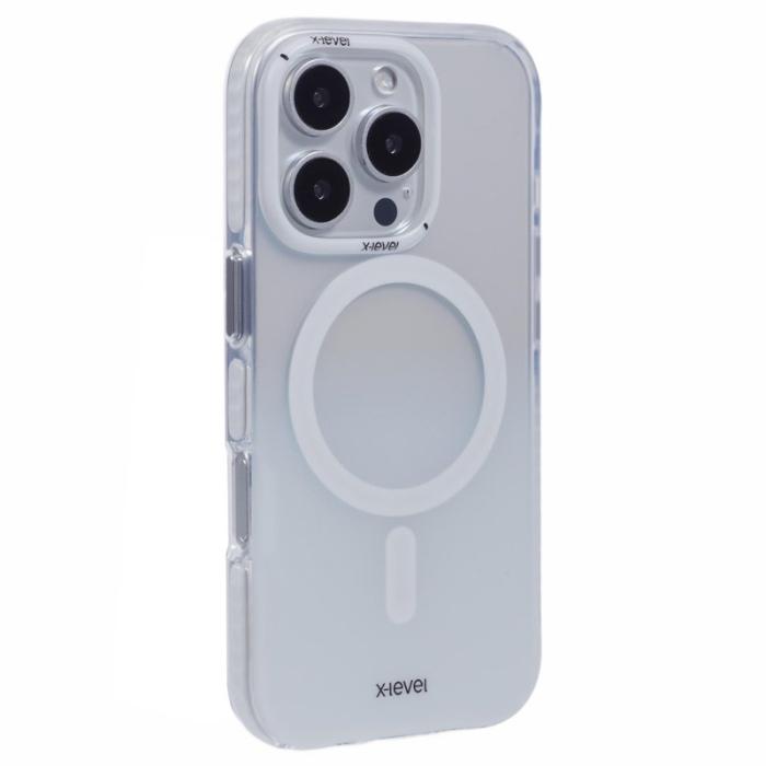 X-Level - X-LEVEL Mobilskal till iPhone 16 Pro MagSafe TPU Gradient Vit