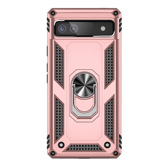 A-One Brand - Google Pixel 6a Skal Ringhållare Kickstand - Rosa Guld