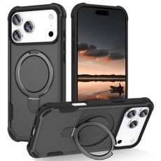 A-One Brand - iPhone 17 Pro Mobilskal MagSafe Kickstand Shockproof - Svart