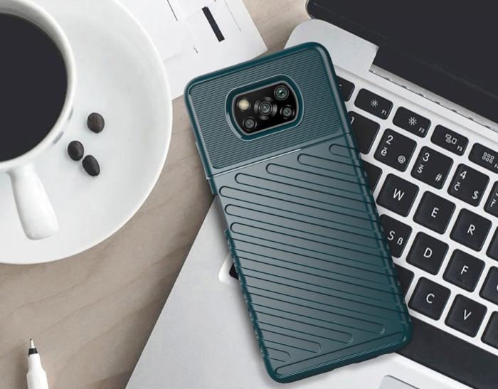 UTGATT5 - Thunder Flexible Skal Xiaomi Poco X3 / X3 Pro / X3 NFC - Grön