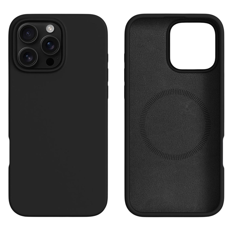 Mobilskal till iPhone 16 Pro Max MagSafe Silikon Liquid - Svart | 2353 | AlltMobil