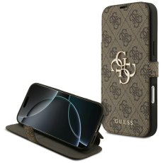 Guess - Guess iPhone 17 Pro Max Plånboksfodral Metal Logo - Brun