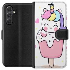 iSecrets - Plånboksfodral till Samsung Galaxy A35 med Glad enhörning