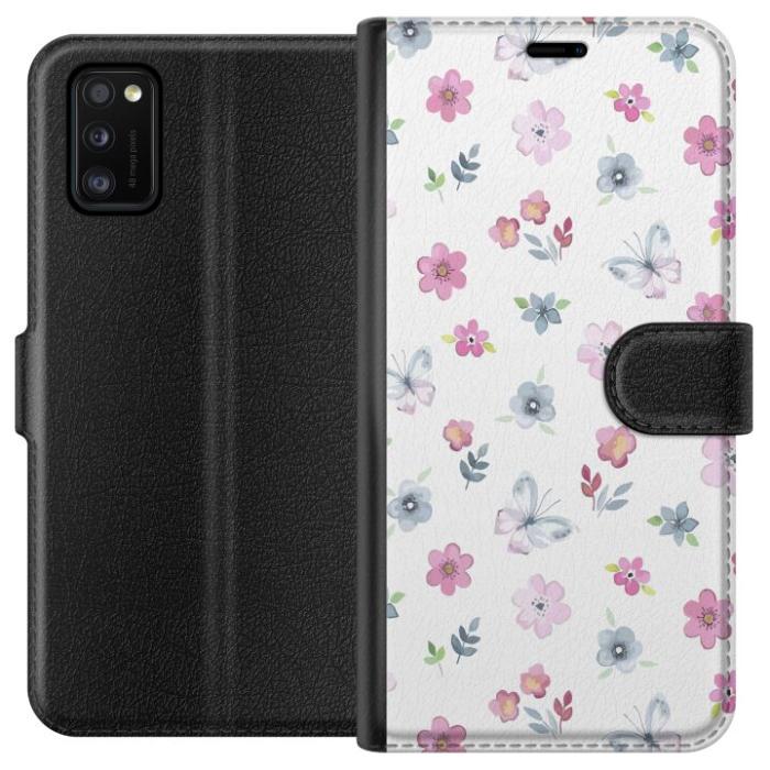 iSecrets - Plånboksfodral till Samsung Galaxy A41 med Blommor och fjärillar