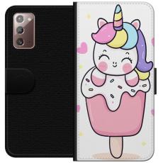 iSecrets - Plånboksfodral till Samsung Galaxy Note20 med Glad enhörning