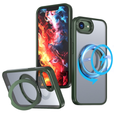 OEM - iPhone 16e Mobilskal MagSafe TPU + Acrylic Kickstand - Svartgrön