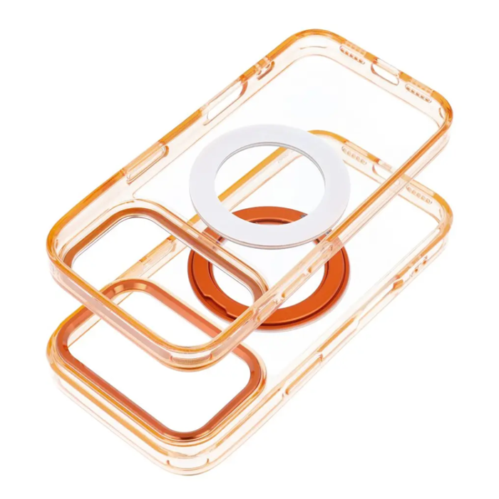 A-One Brand - Mobilskal Magafe iPhone 17 Pro Frame Circle med Stand - Orange