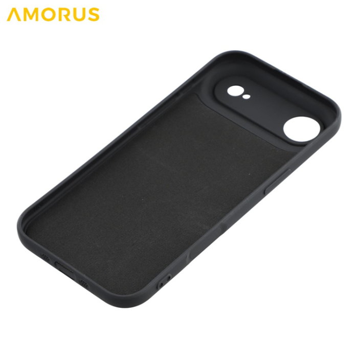 Amorus - AMORUS iPhone Air Mobilskal Precise Cutouts TPU Fiber - Svart