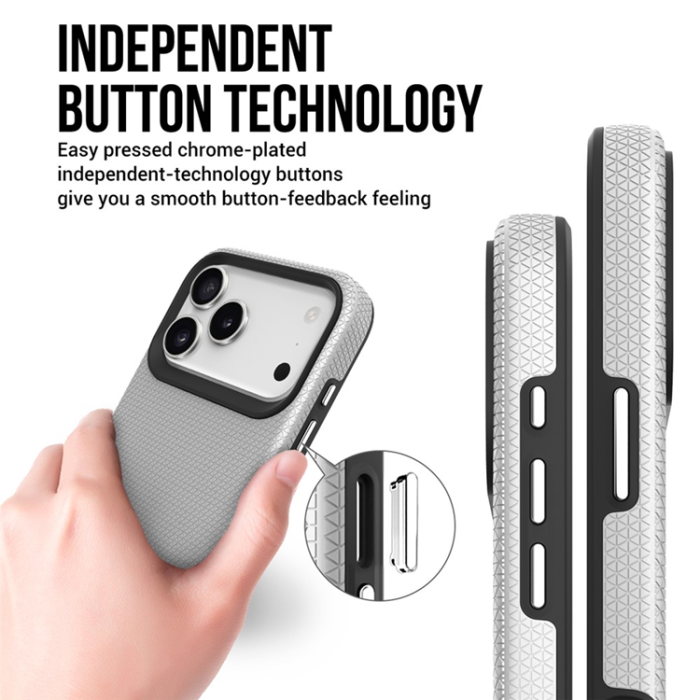 A-One Brand - iPhone 17 Pro Mobilskal MagSafe Protective TPU+PC - Silver