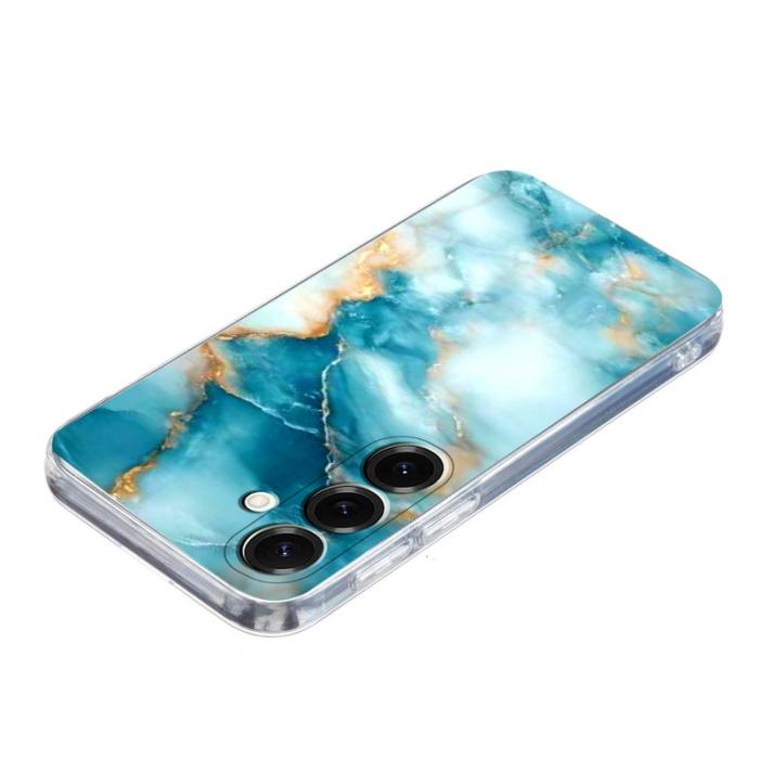 OEM - Samsung Galaxy S26 Plus Skal Marmortryck Mjuk TPU - Blå