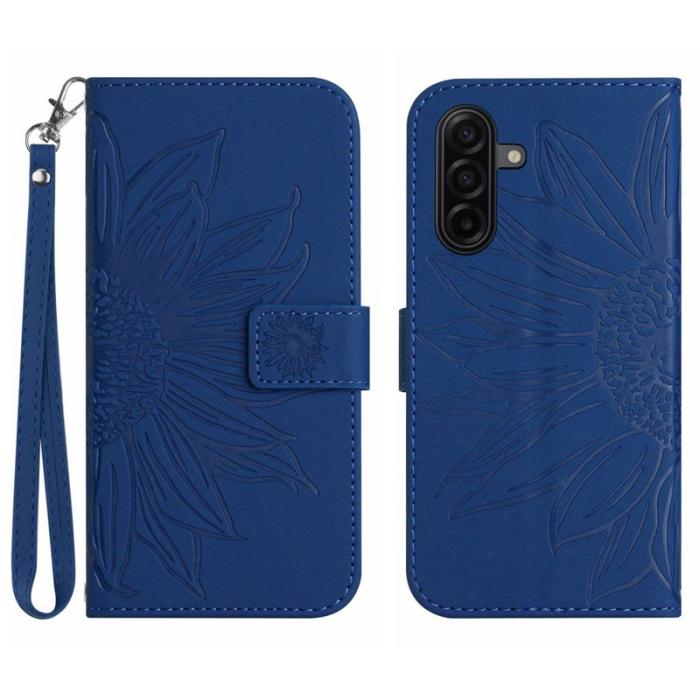 OEM - Samsung Galaxy S26 Plånboksfodral Konstläder Blomtryck - Safir