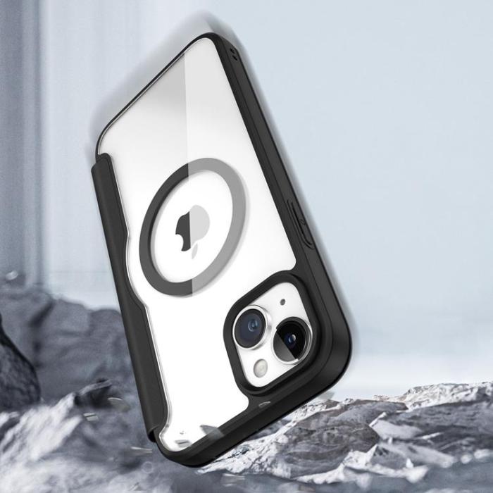 Dux Ducis - Dux Ducis iPhone 15 Plånboksfodral Magsfae Skin X Pro - Svart