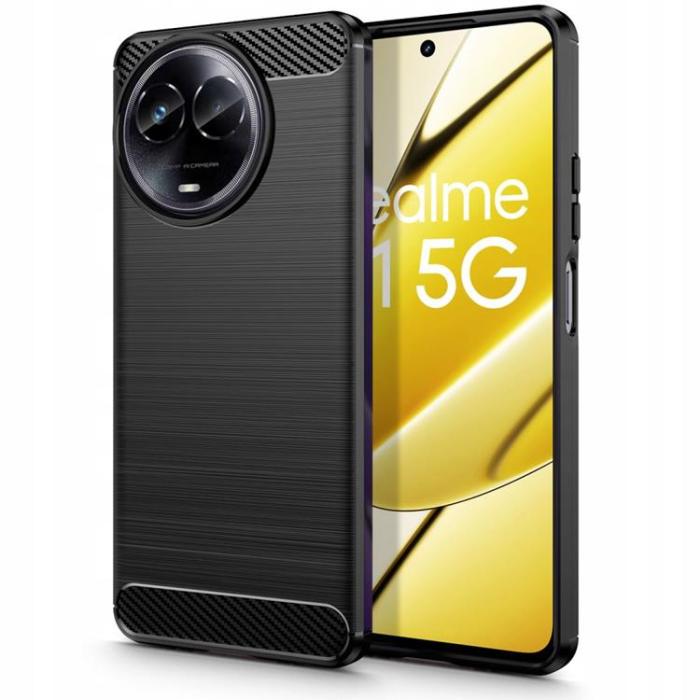 Tech-Protect - Tech-Protect Realme 11 Mobilskal TPU Carbon - Svart