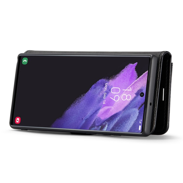 DG.MING - DG.MING Galaxy S23 Ultra Plånboksfodral 2in1 Äkta Läder - Svart