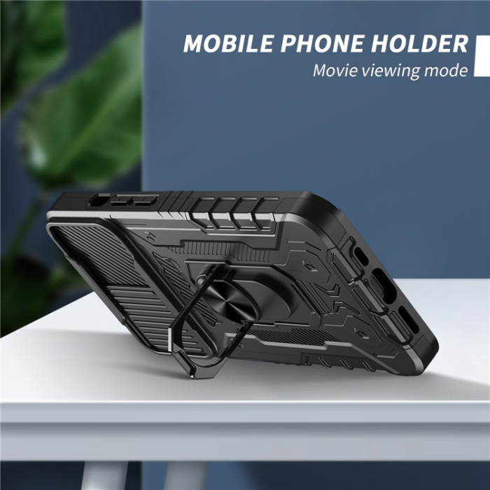 OEM - iPhone 14 Skal Ringhållare Kickstand - Svart