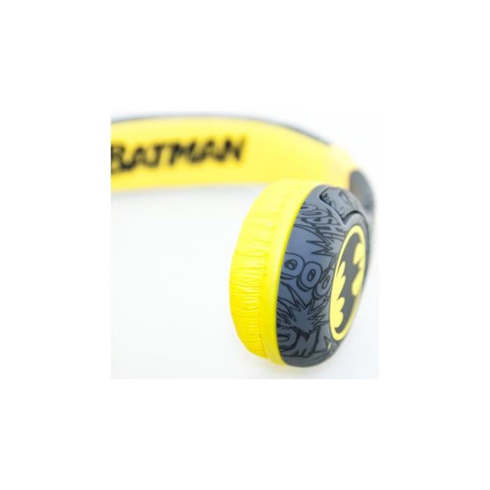 UTGATT5 - BATMAN Hörlur Junior On-Ear 85dB Svart/Gul