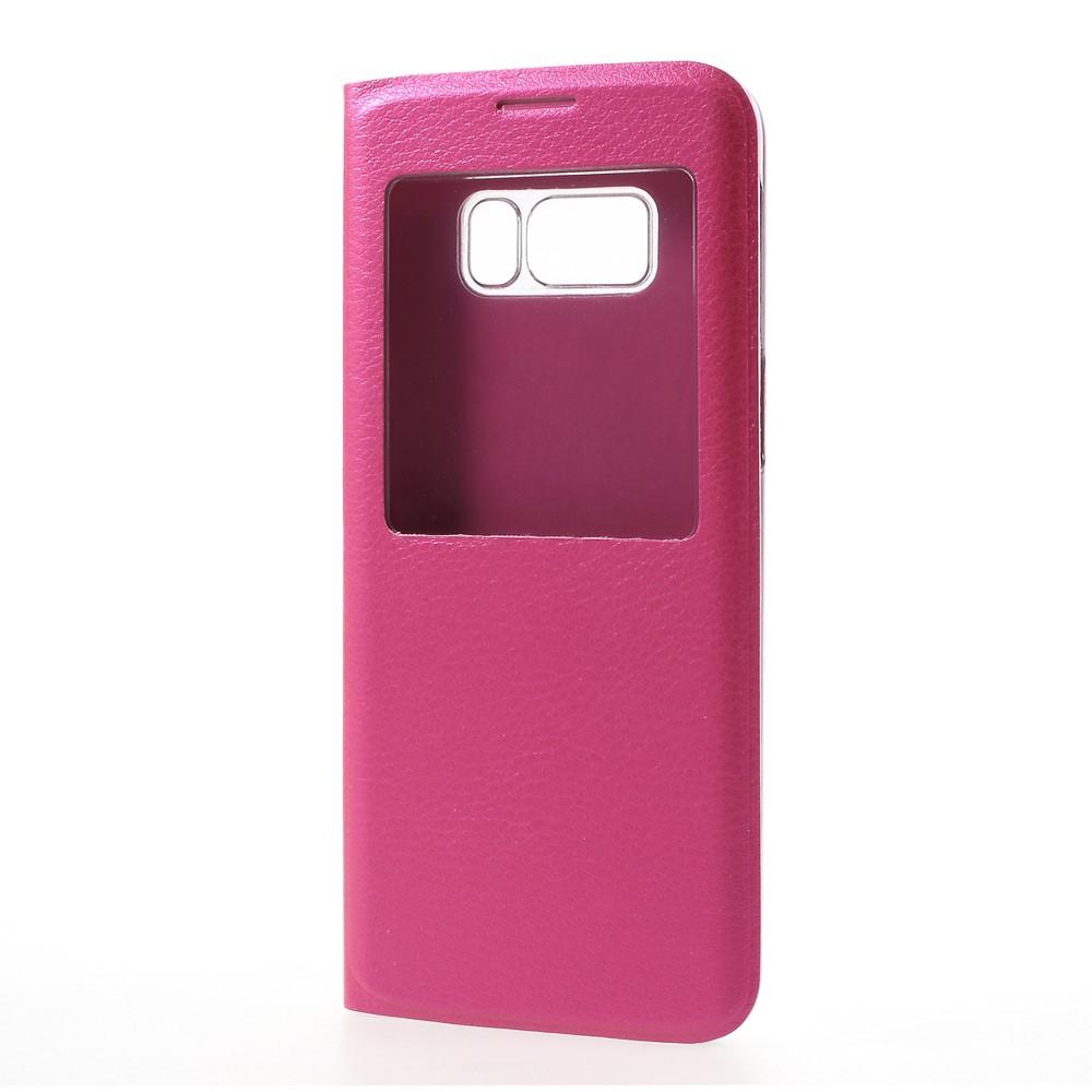 Flip View mobilfodral till Samsung Galaxy S8 Plus - Magenta | 2353 | AlltMobil