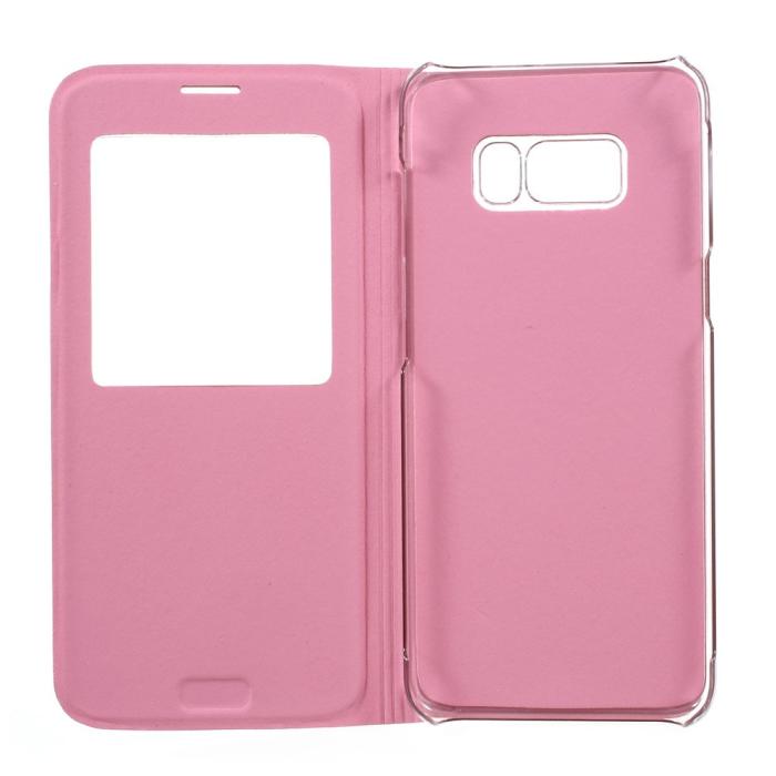 OEM - Flip View mobilfodral till Samsung Galaxy S8 Plus - Rosa