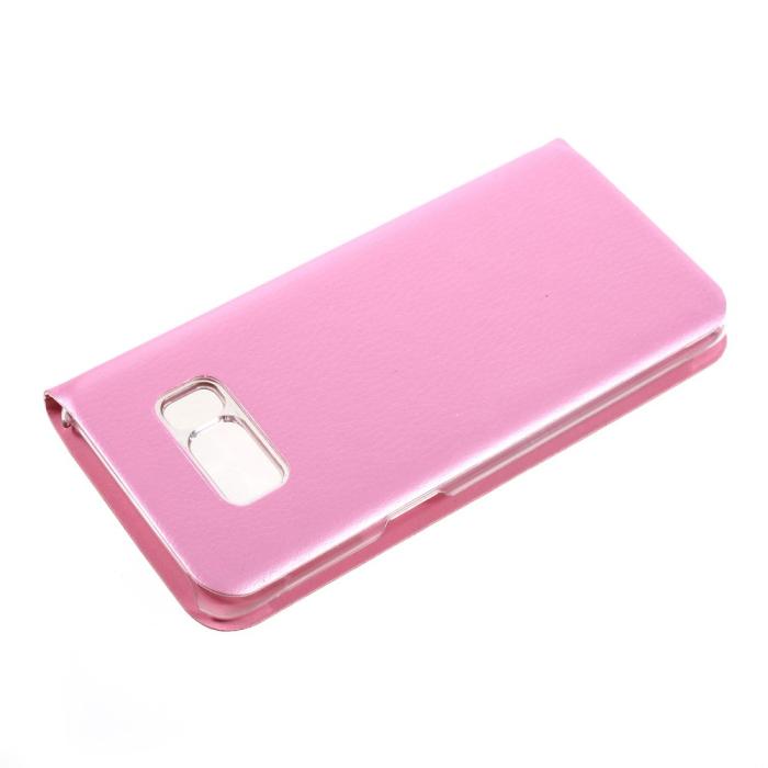 OEM - Flip View mobilfodral till Samsung Galaxy S8 Plus - Rosa