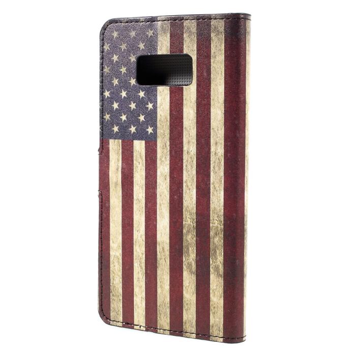 OEM - Plånboksfodral Samsung Galaxy S8 Plus - Amerikanska Flaggan