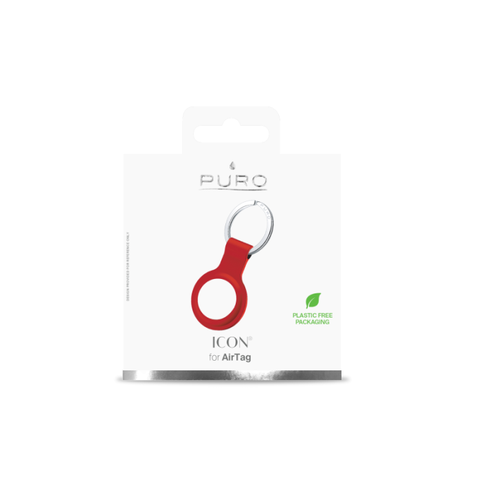 UTGATT1 - Puro – Icon Keychain Apple AirTag - Röd