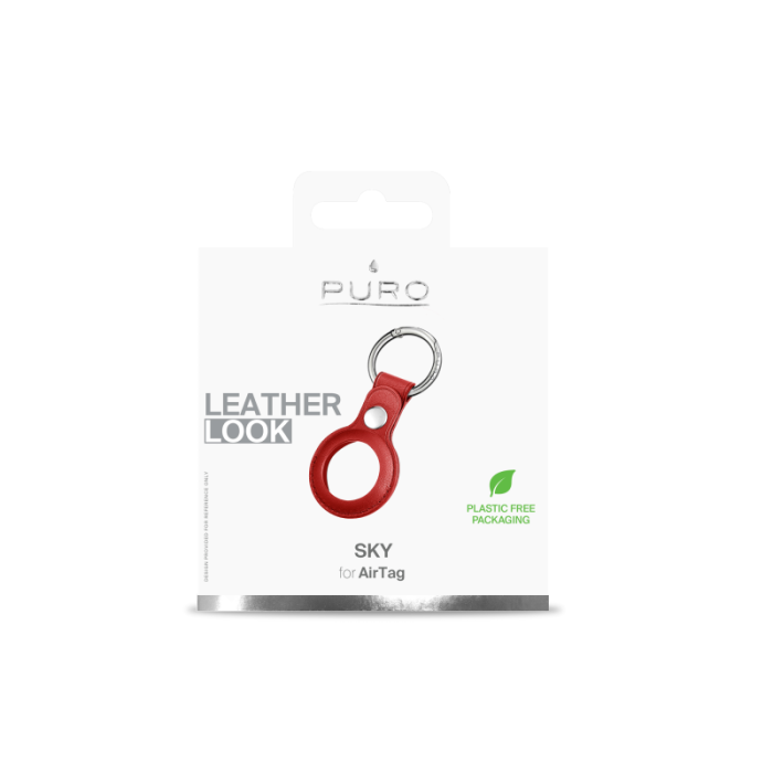 UTGATT1 - Puro - SKY Keychain Skal Apple AirTag - Röd