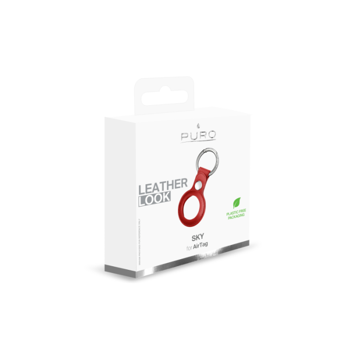 UTGATT1 - Puro - SKY Keychain Skal Apple AirTag - Röd