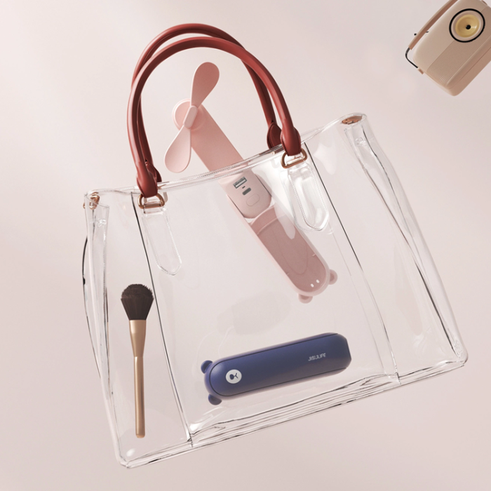 Jisulife - Jisulife Mini Bärbar USB Handfläkt med Powerbank 2000 mAh Life8 - Blå
