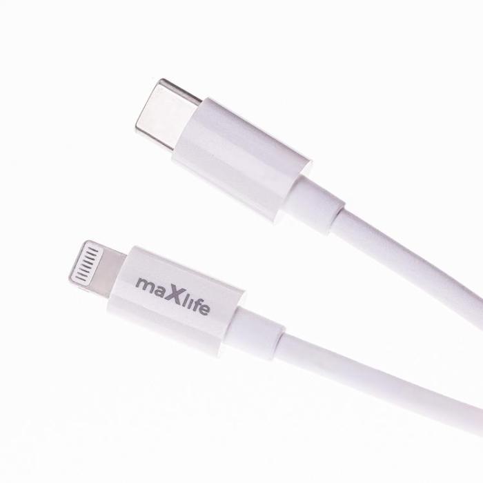 Maxlife - Maxlife Väggladdare USB-C 20W med Lightning Kabel PD QC Vit