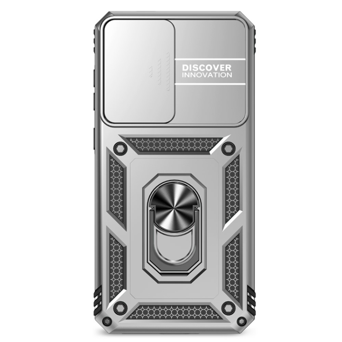 A-One Brand - Galaxy A36/A56 Mobilskal Kickstand PC + TPU - Silver