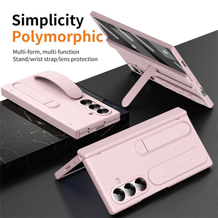 A-One Brand - Galaxy Z Fold 7 Mobilskal Kickstand Armband - Rosa