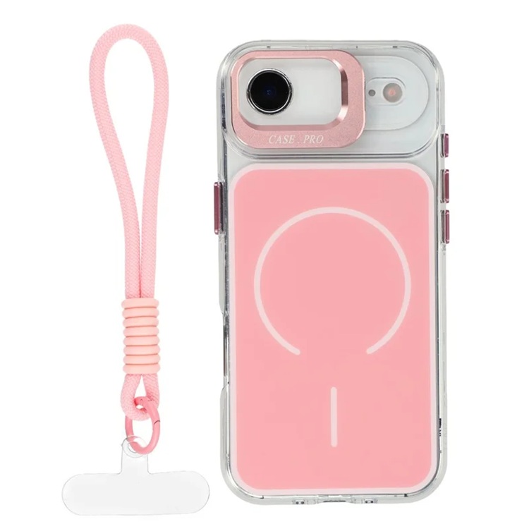 iPhone Air Mobilskal MagSafe Lens Kickstand med Handrem (Rosa) | 2353 | AlltMobil