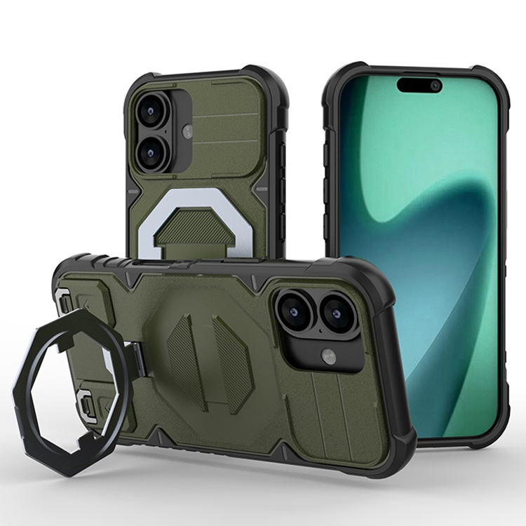 iPhone 17 Mobilskal MagSafe Kickstand Med snodd - Grön | 2353 | AlltMobil