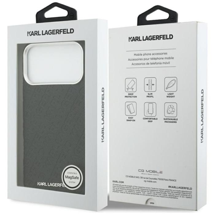 KARL LAGERFELD - Karl Lagerfeld iPhone 17 Pro Max Mobilskal MagSafe FW Stamped Karl