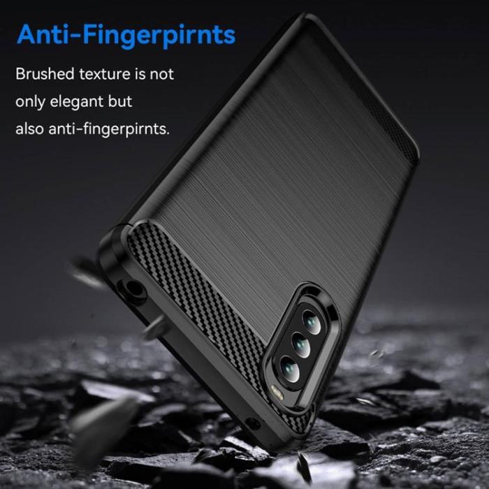 OEM - Sony Xperia 10 IV Skal Carbon Fiber - Svart