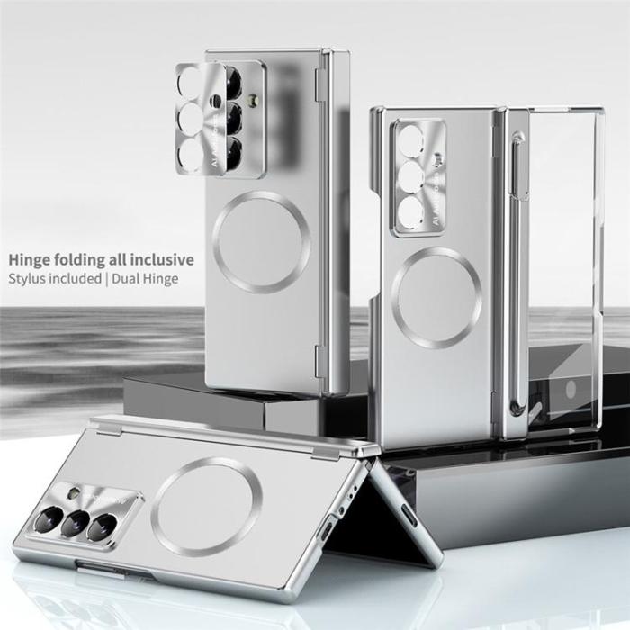 A-One Brand - Mobilskal För Galaxy Z Fold 8 MagSafe Hård PC - Silver