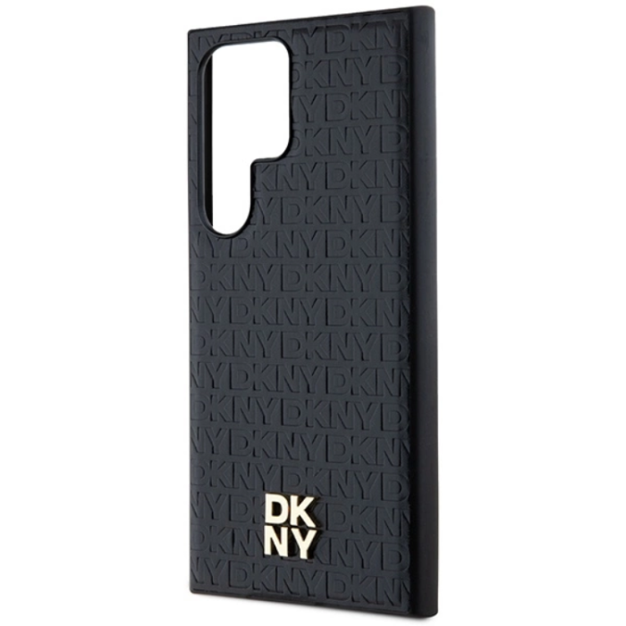 DKNY - DKNY Galaxy S24 Ultra Mobilskal Magsafe Läder Pattern Metal Logo