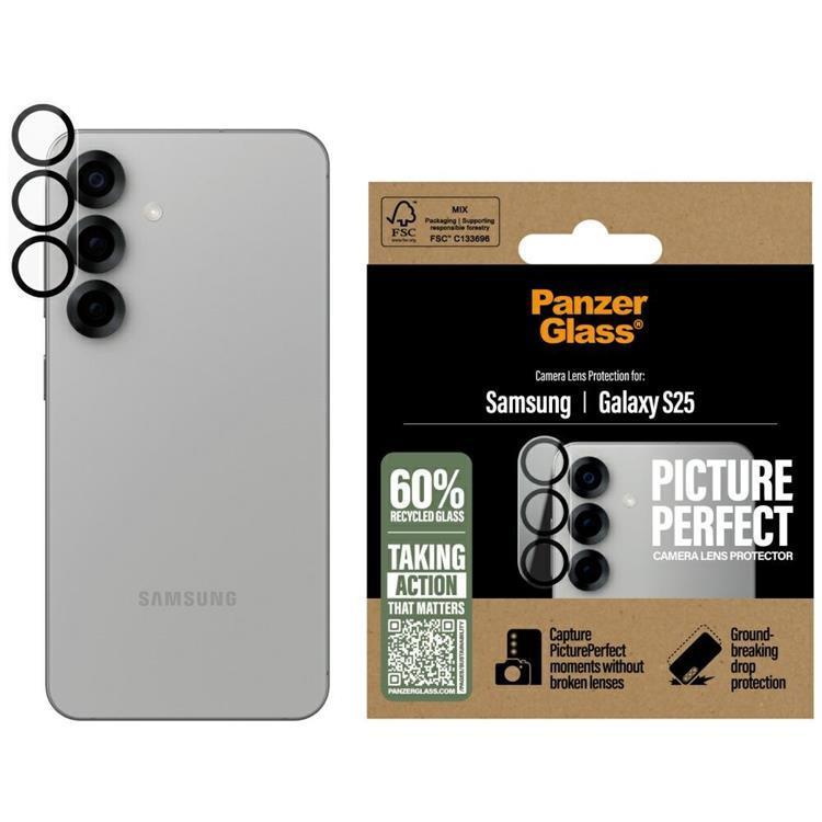 PanzerGlass Galaxy S25 Kameralinsskydd Härdat Glas Picture Perfect | 5468 | AlltMobil