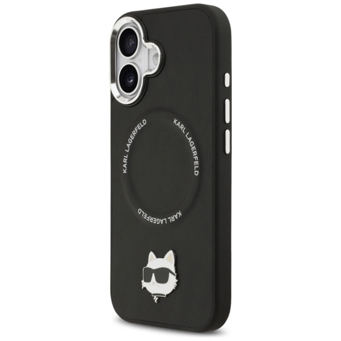 KARL LAGERFELD - Karl Lagerfeld iPhone 17 Mobilskal MagSafe Choupette Pin - Svart