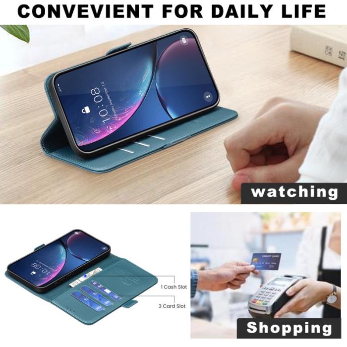 BINFEN COLOR - BINFEN Samsung Galaxy A37 Plånboksfodral Konstläder Flip - Grön