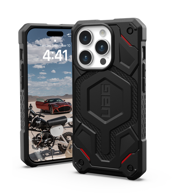 UAG iPhone 15 Pro Mobilskal Magsafe Monarch Pro - Kevlar Svart | 2353 | AlltMobil