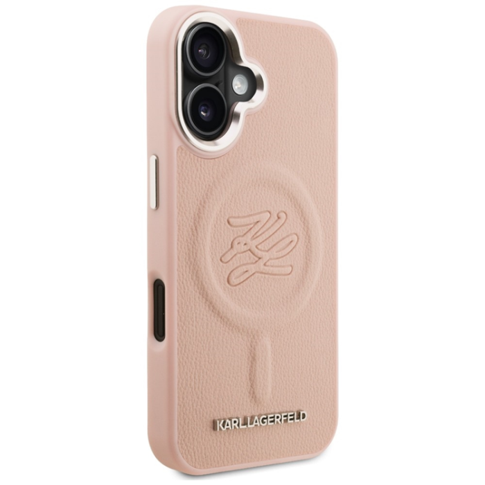 KARL LAGERFELD - Karl Lagerfeld Mobilskal För iPhone 16 Magsafe Initial & Metal Logo