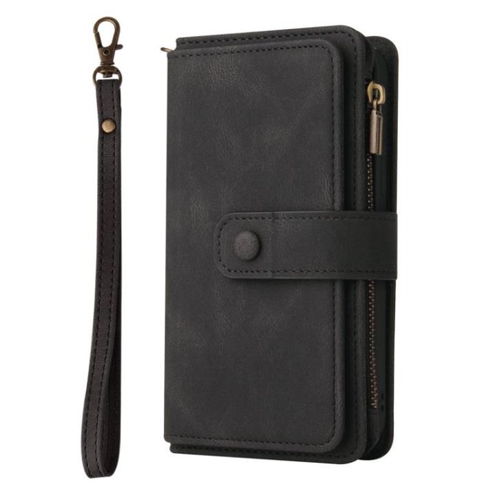 OEM - iPhone 14 Pro Max Plånboksfodral KT Zipper - Svart