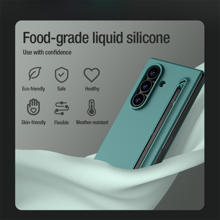 Nillkin - NILLKIN Galaxy Z Fold 7 Mobilskal med Stylus Flex Pure - Svart